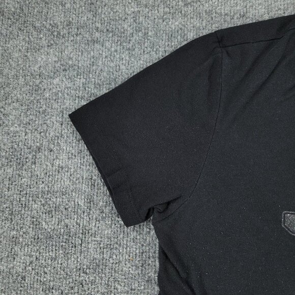 Juicy Couture Shirt Women Large Black Graphic Tee Crew Neck Short Sleeve Stretch - Picture 5 of 13